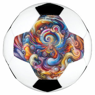 Balón De Fútbol Vórtice de color dinámico