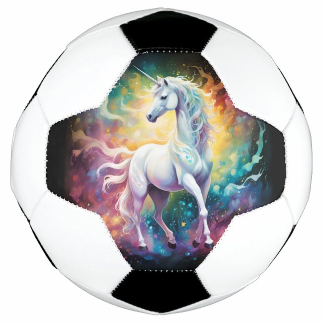 Balón De Fútbol White Wonder: El unicornio blanco espectral (Anverso)