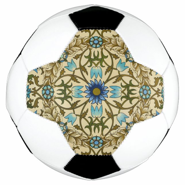 Balón De Fútbol William Morris- Patrón antiguo de vid y flor de 18 (Anverso)