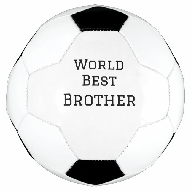 Balón De Fútbol World best brother agregar nombre texto deportes d (Anverso)