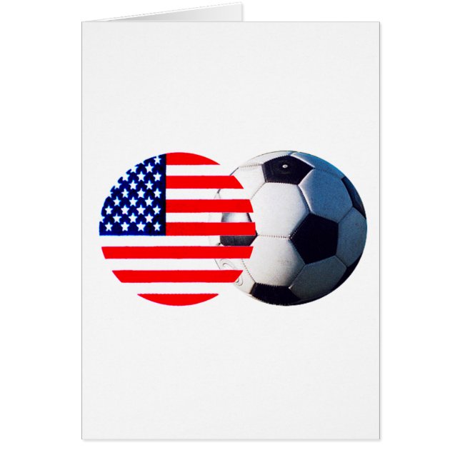 Balón de fútbol y bandera de Estados Unidos el Zaz (Frente)