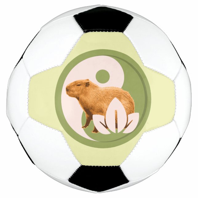 Balón De Fútbol Zen Capybara Yin Yang (Anverso)