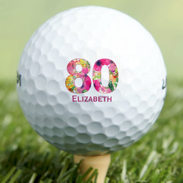 Balón de golf 80 años personalizado bola de golf 8
