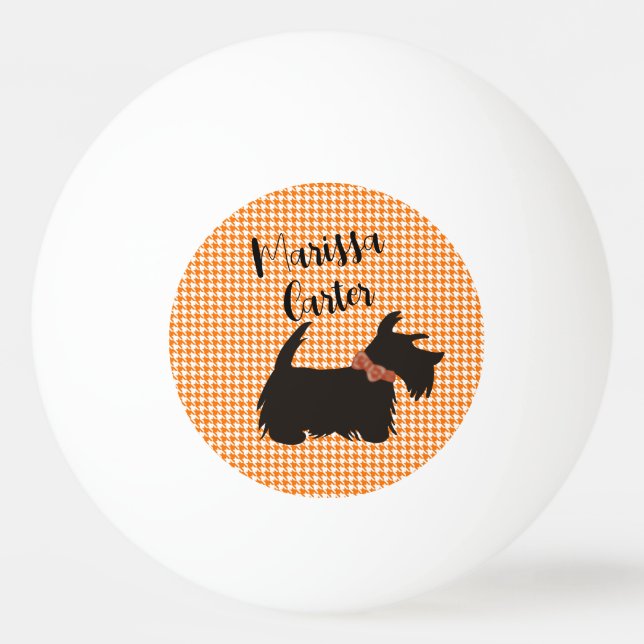 Balón de ping pong de perro escocés, bola personal (Anverso)