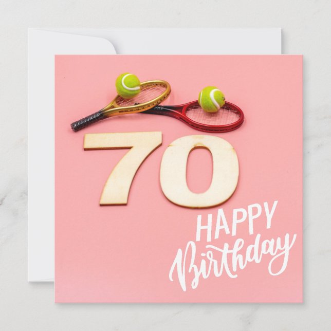 Balón de tenis con 70 años con amor (Anverso)