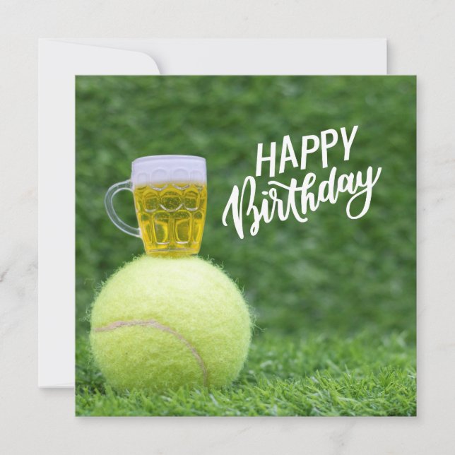 Balón de tenis con Feliz cumpleaños con amor (Anverso)