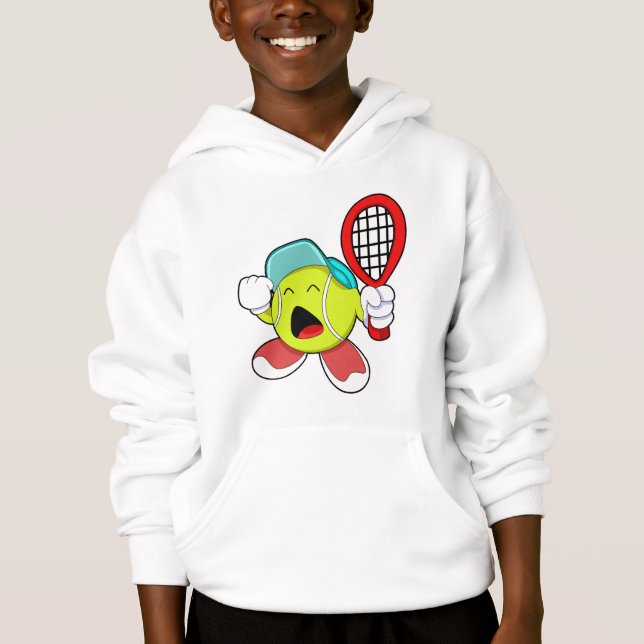 Balón de tenis con raqueta de tenis (Anverso)