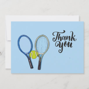 Balón de tenis y raquetas con tarjeta azul de agra