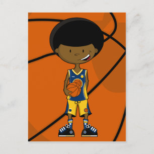 Baloncestista con tarjeta postal africana