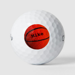 Baloncestistas Naranja Bolas de Golf Personalizado