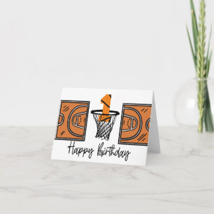 Baloncesto 1ª tarjeta de cumpleaños para bebé juga
