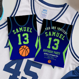 Baloncesto 13 Invitación de cumpleaños