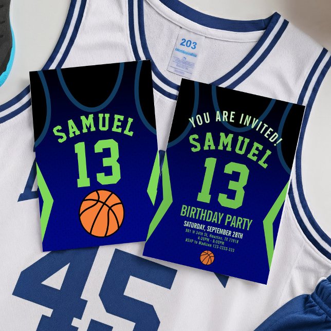 Baloncesto 13 Invitación de cumpleaños (Subido por el creador)