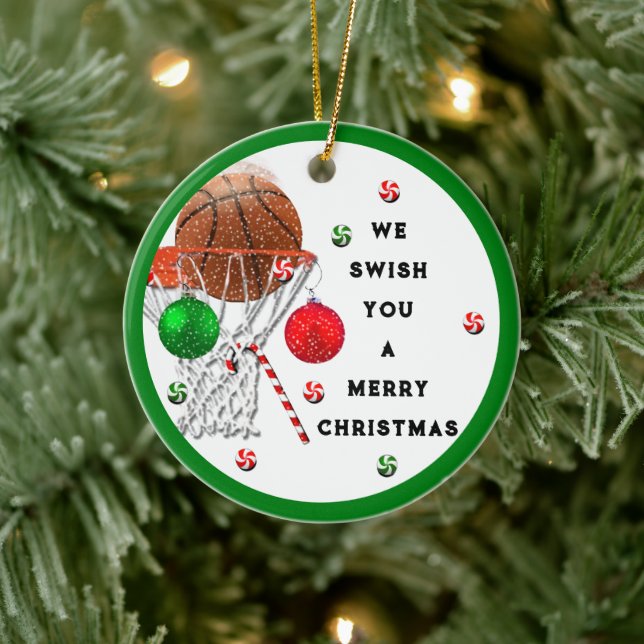 Baloncesto 2023 Ornamento cerámico Keepsake (Árbol)