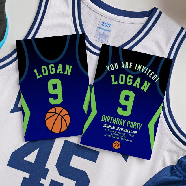 Baloncesto 9 Invitación de cumpleaños (Subido por el creador)