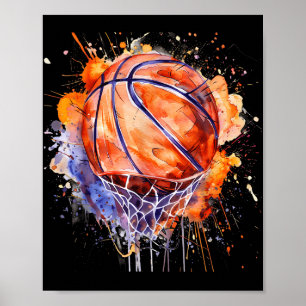 Baloncesto acuarela arte Baloncesto Hoop Colo