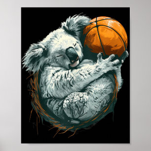 Baloncesto Arte Animal Dibujo Koala Baloncesto Pla