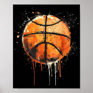 Baloncesto arte Baloncesto Hoop Colorful Water