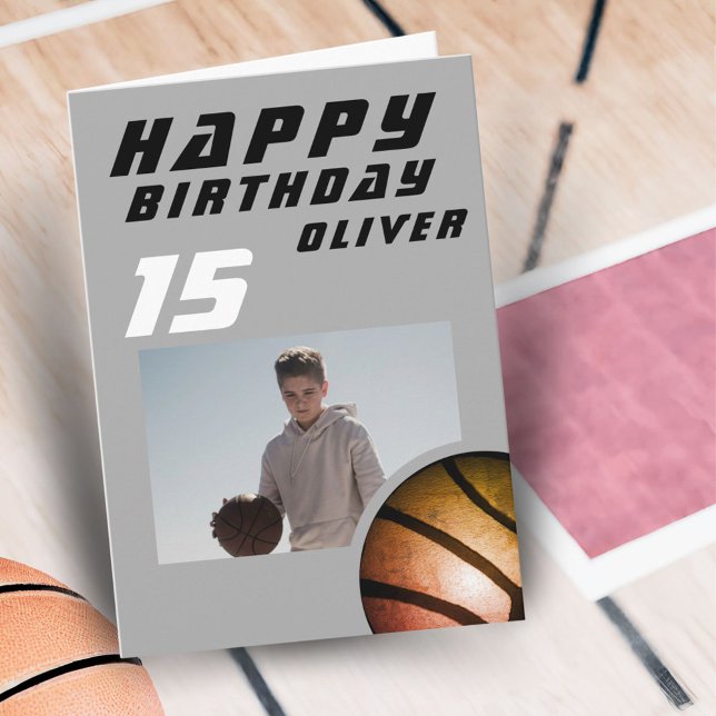 Baloncesto Ball Boy Foto Tarjeta de cumpleaños fel (Subido por el creador)
