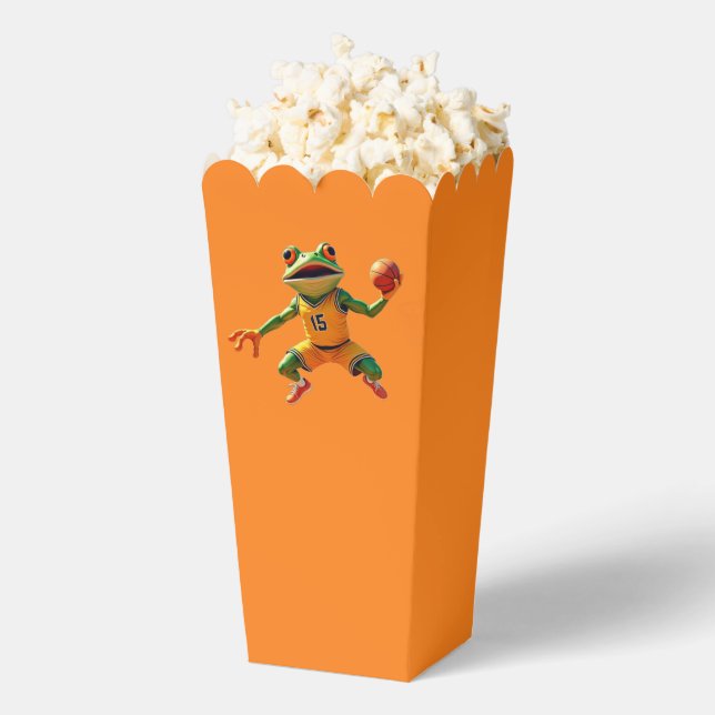 Baloncesto Cajas de palomitas de naranja de rana (apareció)