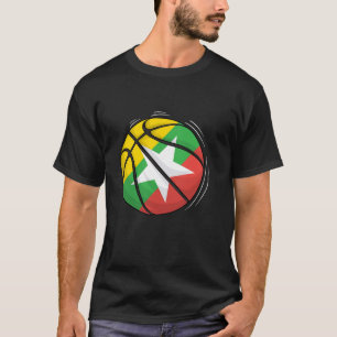 Baloncesto Con La Bandera De La Camisa De Birmania