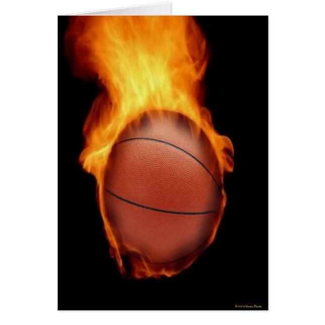 Baloncesto Con Tarjeta De Fuego (Frente)