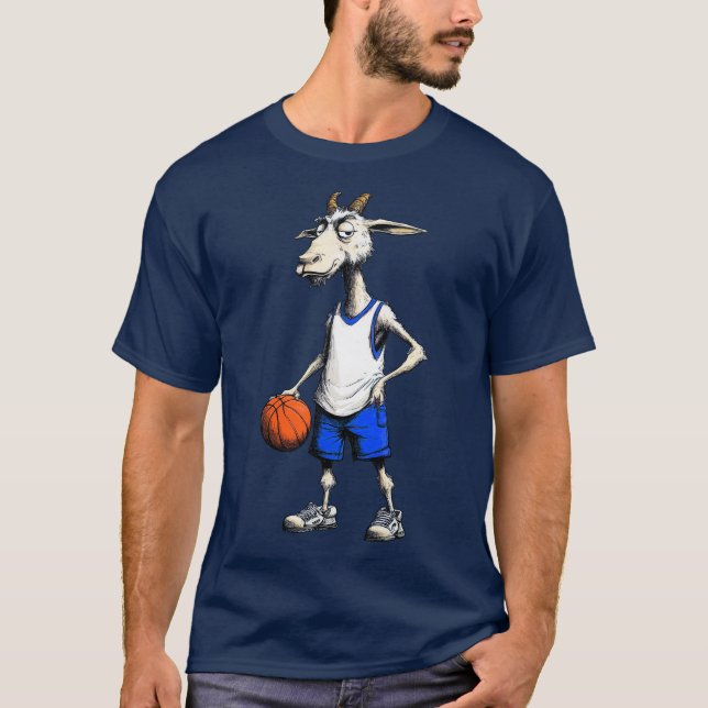 Baloncesto de cabras / Camiseta de cabra de balonc (Anverso)