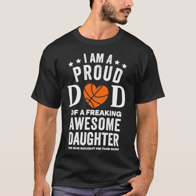 Baloncesto de camisa de papá orgulloso de Daughter (Anverso)