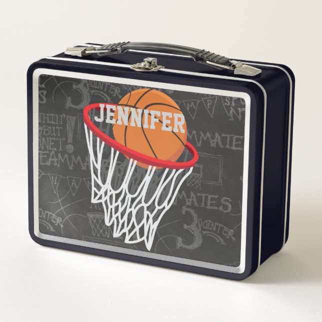 Baloncesto de Chalkboard y Hoop personalizados (Anverso)