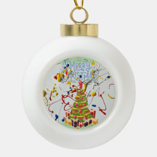 Baloncesto de decoración navideña