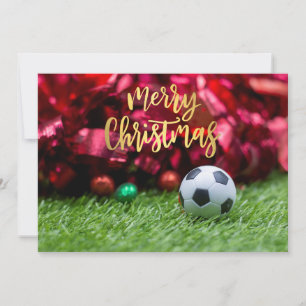 Baloncesto de fútbol con decoración Navidad en ver