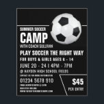 Baloncesto de fútbol, volante publicitario del cam<br><div class="desc">Balón De Fútbol,  Volantes De Publicidad Del Campamento De Fútbol Por La Tienda De Tarjetas De Negocios.</div>