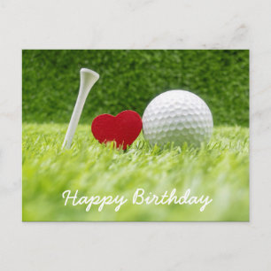Baloncesto de golf con tarjeta de golf y tee on gr