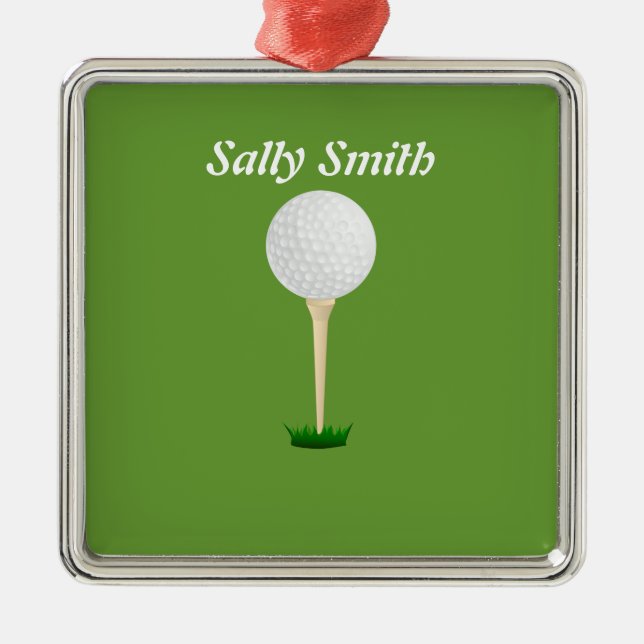 Baloncesto de golf en el Ornamento Verde (Frente)