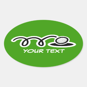 Baloncesto de golf grandes pegatinas con texto de 