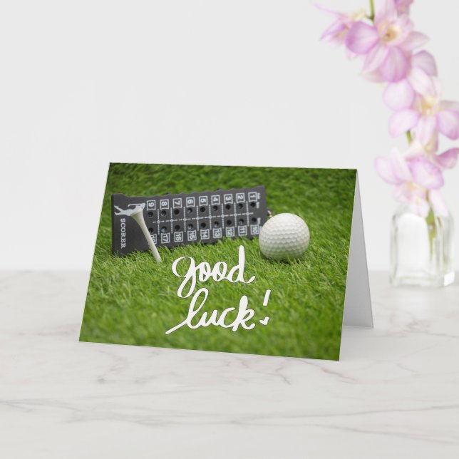 Baloncesto de golf tarjeta de buena suerte (Orquídea)
