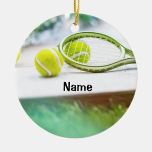 Baloncesto de tenis y raqueta con decoración Navi