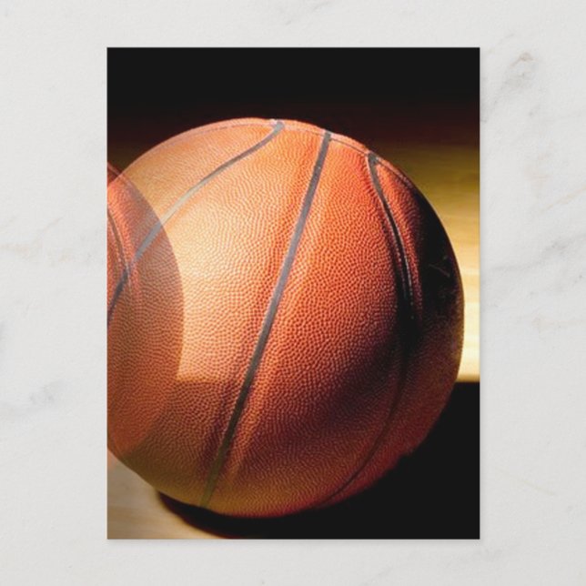 Baloncesto en sombras cierra tarjetas postales ver (Anverso)