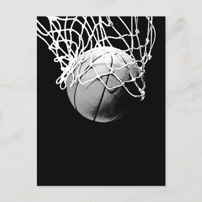 Baloncesto en sombras cierra tarjetas postales ver (Anverso)