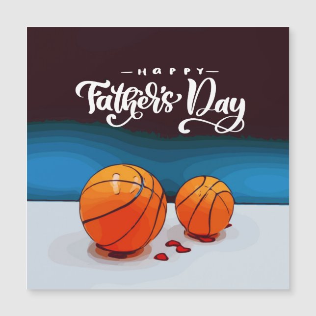 Baloncesto feliz día del padre con dos bolas de pa (Anverso)