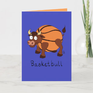 Baloncesto - Funny Tarjeta Bull de Baloncesto