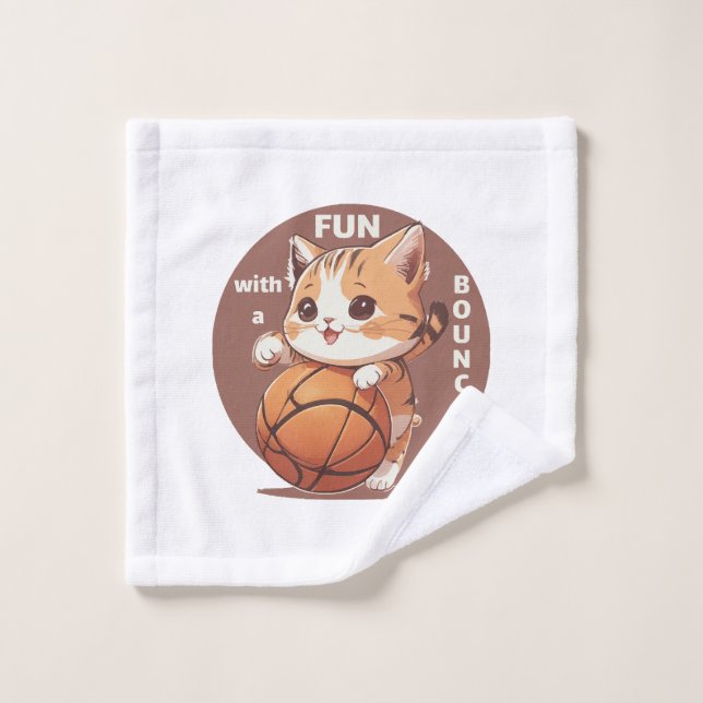baloncesto gatito (Toallita)