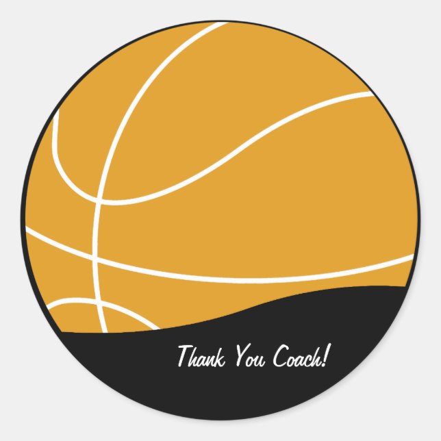 Baloncesto Gracias Pegatinas (Anverso)
