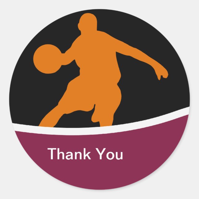 Baloncesto Gracias Pegatinas (Anverso)