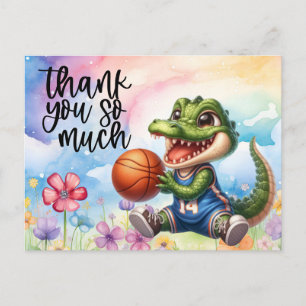 Baloncesto Gracias tarjeta con baloncesto