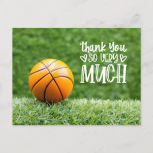 Baloncesto Gracias tarjeta con baloncesto