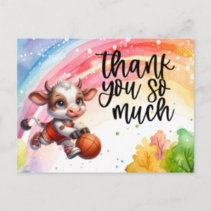 Baloncesto Gracias tarjeta con baloncesto