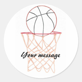 Baloncesto haciendo la canasta Tus pegatinas de me