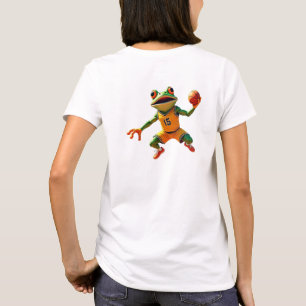 Baloncesto Mujeres de rana camiseta blanca atrás