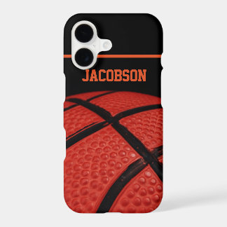 Baloncesto Nombre Personalizado Negro y Naranja